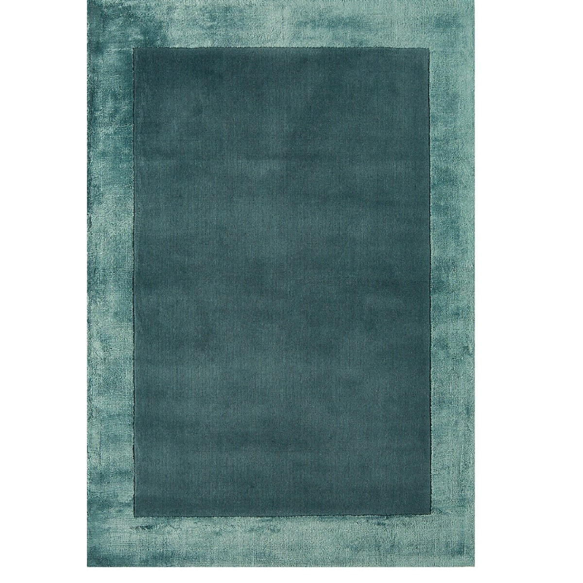 TEPPICH Handgetufteter aus reiner Wolle TOSCA Blau 200 x 290 cm - Blau, Naturmaterialien (200/290cm) - Novatrend