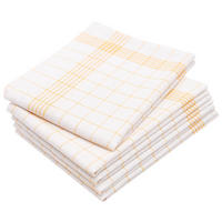 GESCHIRRTÜCHER, 5er-Set, 50x70 cm, 50% Baumwolle, 50% Leinen, Gelb - Gelb, Textil (50/70cm) - Zollner