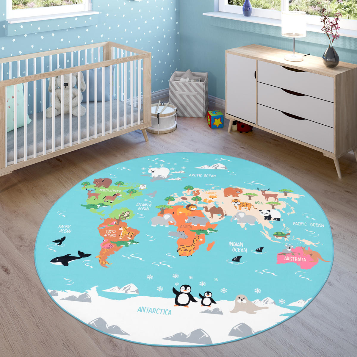 KINDERTEPPICH 200/200 cm Bino 564 - Türkis, Textil (200/200cm) - Paco Home