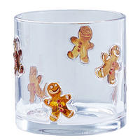 WINDLICHT X-Mas Lebkuchenmann - Transparent, Glas (10/10/10cm) - Butlers