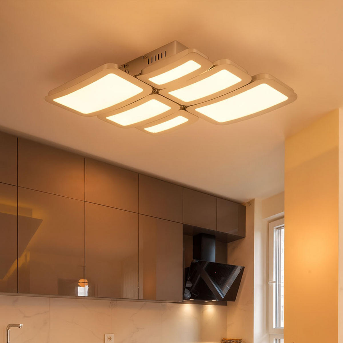 LED DECKENLEUCHTE Chrom Silber - Silberfarben, Metall (45.5/41/7.1cm) - Wofi