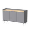 KOMMODE Velina Grau/Eiche 140 x 82 cm mit 6 Fächern - Eichefarben/Grau, Holzwerkstoff (140/82/40cm) - Vicco