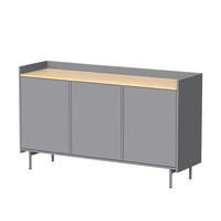 KOMMODE Velina Grau/Eiche 140 x 82 cm mit 6 Fächern - Eichefarben/Grau, Holzwerkstoff (140/82/40cm) - Vicco