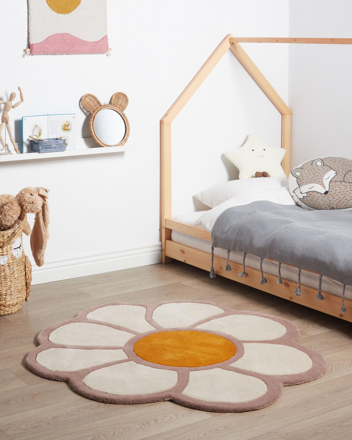 KINDERTEPPICH Thumbelina 120/120 cm - Multicolor, Naturmaterialen (120/120cm) - Beliani