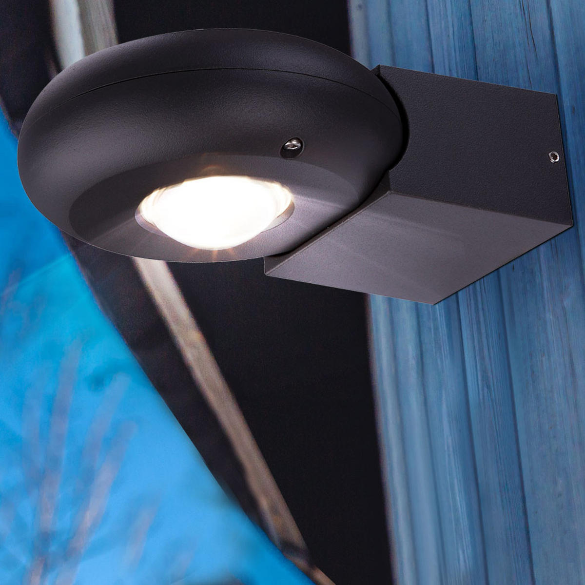 LED WANDLEUCHTE RINAH Aluminium Grau - Grau, Metall (14/7.1/19.5cm) - Globo Lighting