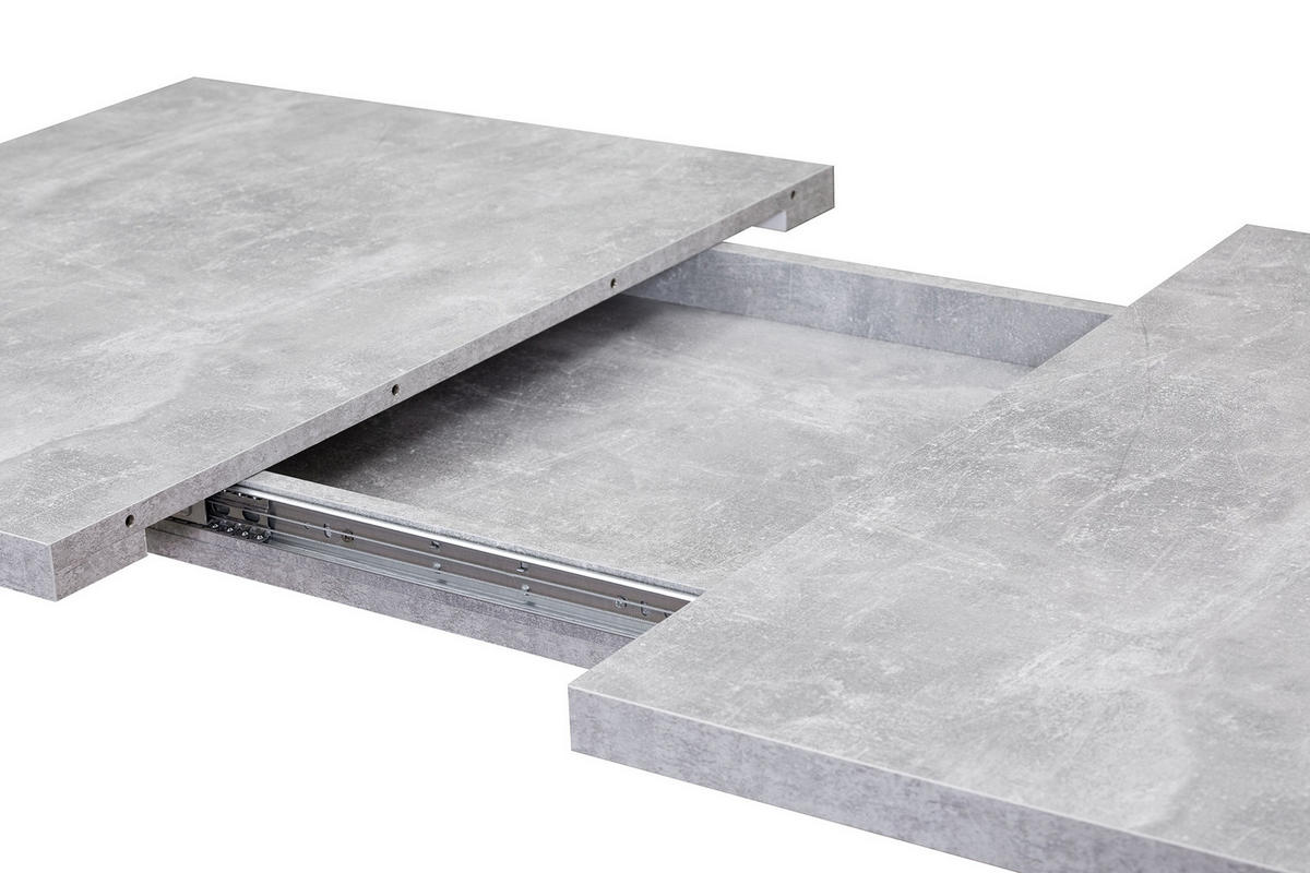 ESSTISCH Life in Beton Optik - Grau, Holzwerkstoff (90/200/75cm) - Vladon