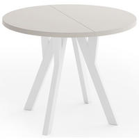 ESSTISCH Vero rund ausziehbar verlängerbar, Kaschmir 80-130/80/77 cm - Kaschmir/Beige, Holz/Holzwerkstoff (80/130/76.5cm) - WFL GROUP