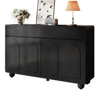 SIDEBOARD in Schwarz Aufbewahrungsschrank mit Schubladen, 140 B x38 T x 89 H(cm), fürs Wohn & Schlaf - Schwarz, Holzwerkstoff (140/89/38cm) - STILVORA