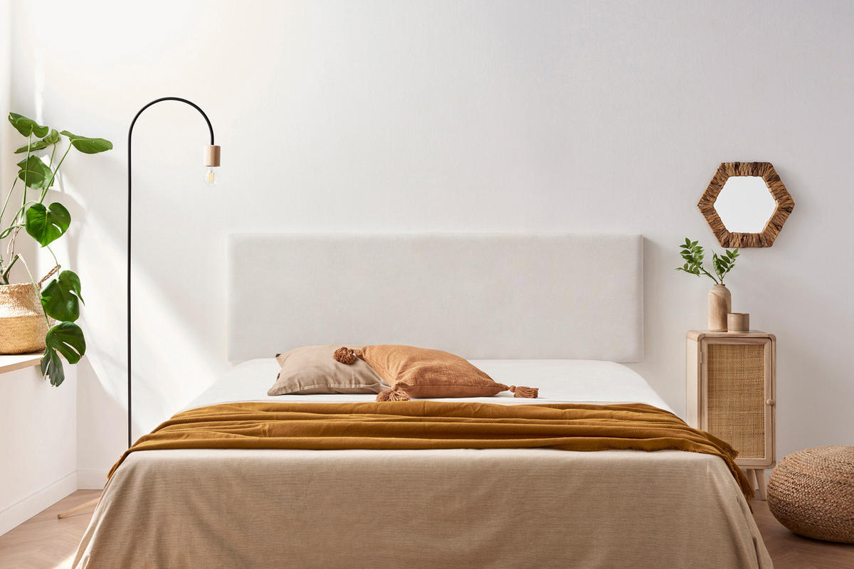 KOPFTEIL gepolstert NOVA Aqualine 145x50x5 cm - Beige - Moonia - Beige, Holz (145/5/50cm)