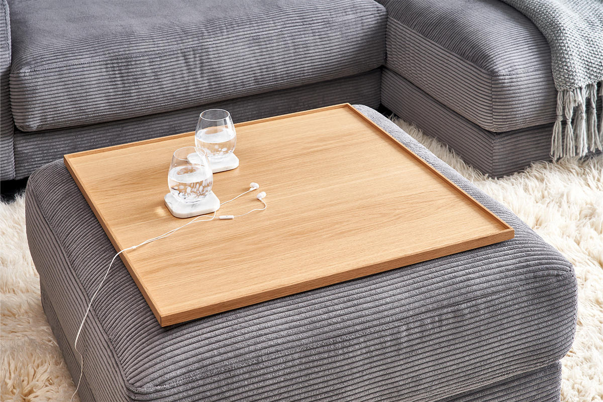 HOLZTABLETT MADELINE Braun Holz - Naturfarben, Holz (70/2/70cm) - KAWOLA