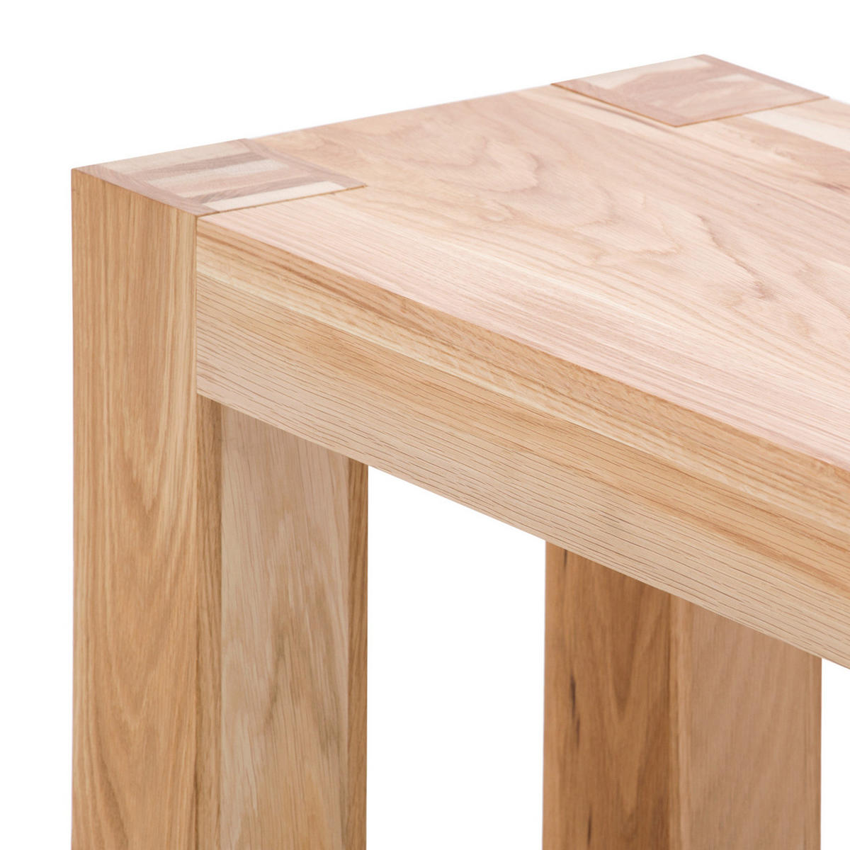 SITZBANK - Eiche massiv - Eichefarben, Holz (165/45/39cm) - home24