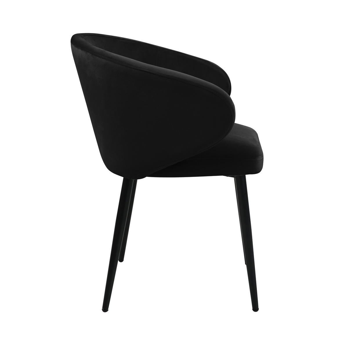 ESSZIMMERSTÜHLE AUDREY (2er Set) - Schwarz, Textil/Metall (57/77/56cm) - SVITA