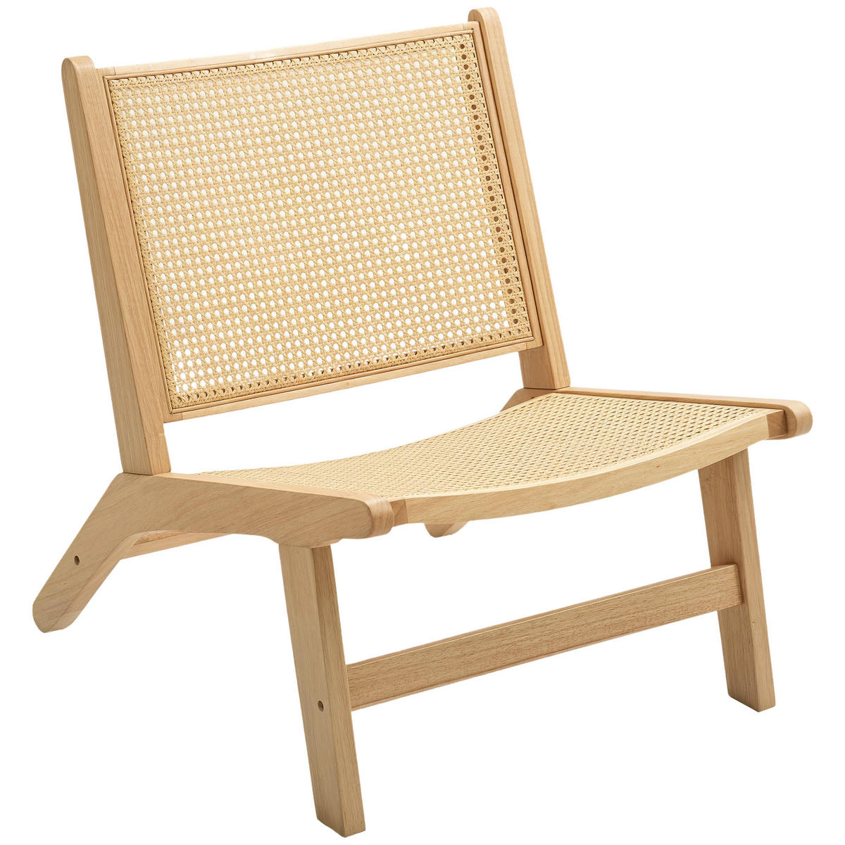 RATTANSTUHL DE-06890 Lesestuhl mit breitem Sitz und Holzrahmen Naturholz - Naturfarben, Holz/Kunststoff (64/74/70cm) - ComfortXL