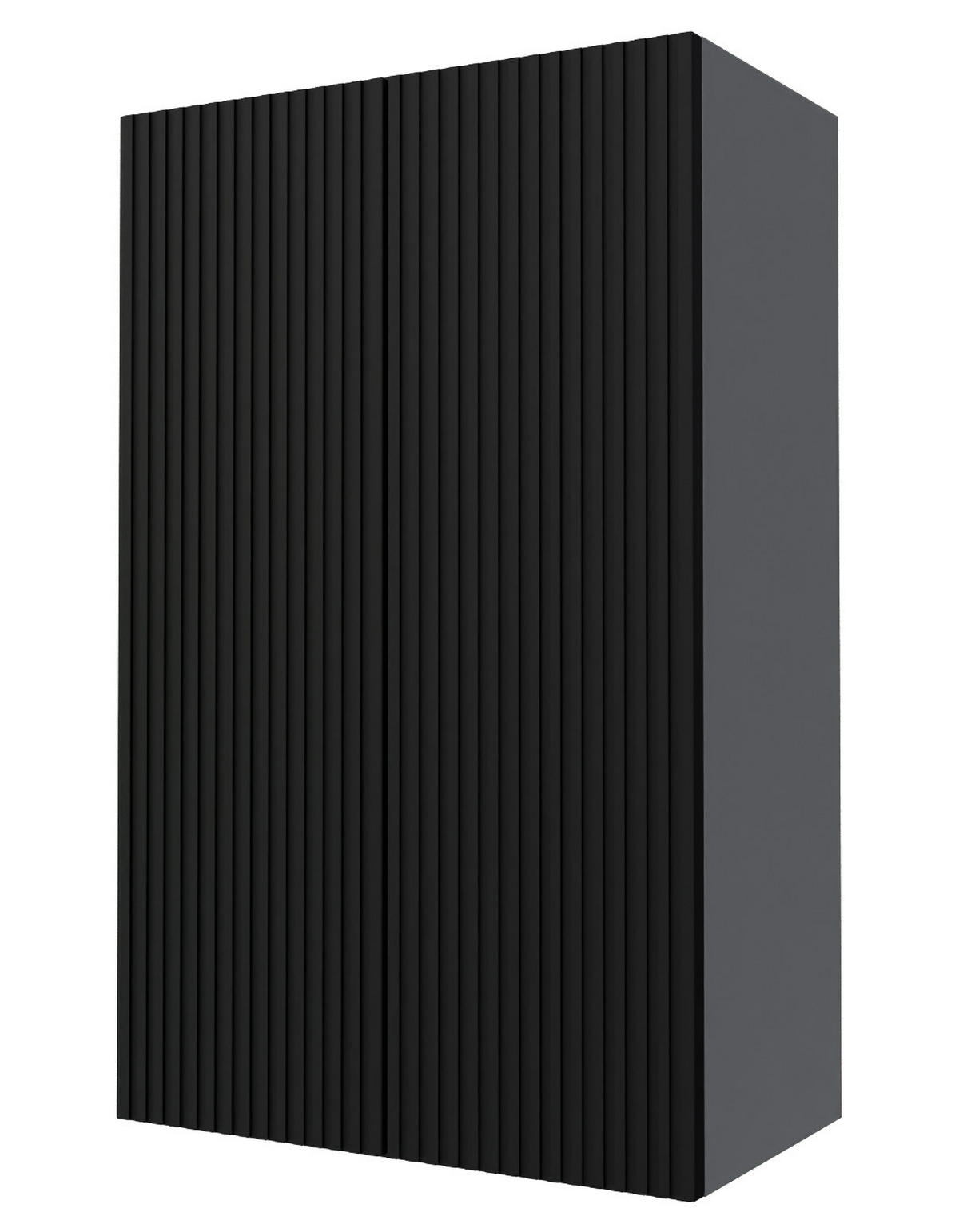 KÜCHENHÄNGESCHRANK Lamello W4/60 Schwarz Matt / Grau 60 / 32,5 / 96cm - Schwarz/Grau, Holz/Holzwerkstoff (60/96/32.5cm) - Feldmann-Wohnen