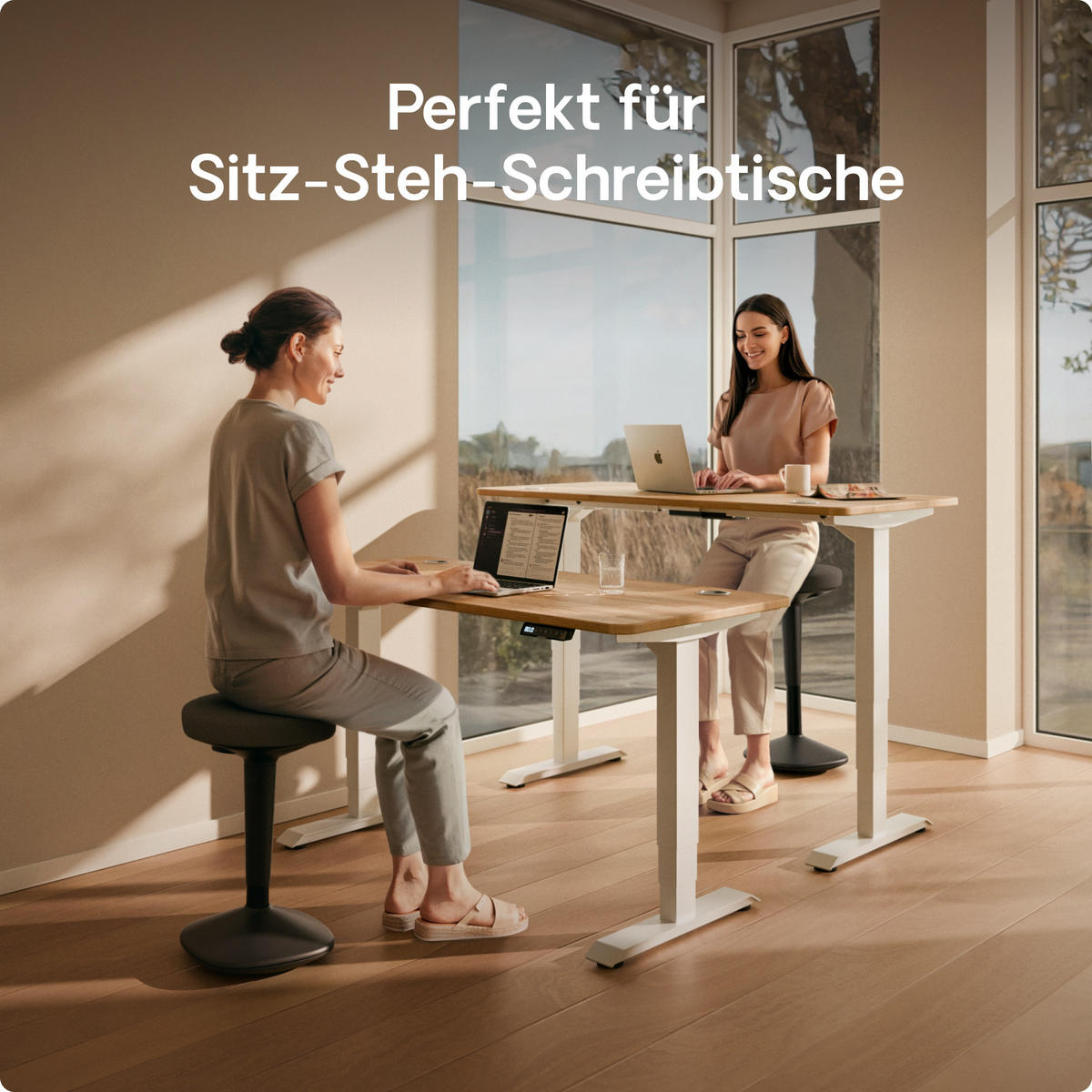 ERGONOMISCHER Balancehocker, Schwarz - Schwarz, Kunststoff (37/58/37cm) - Desktronic