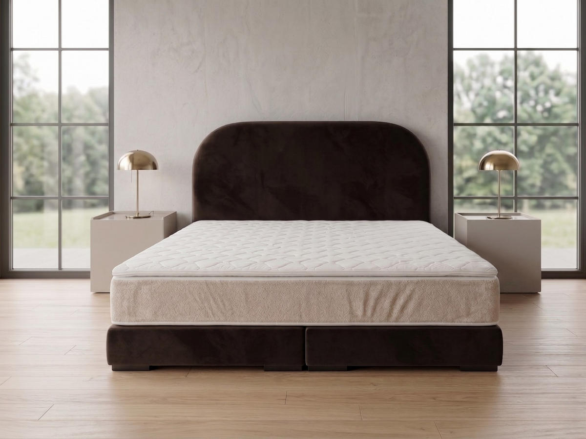 POLSTERBETT LEON1 160x 200 cm Farbe: Braun - Braun, Textil (160/200cm) - A&J MöbelLand