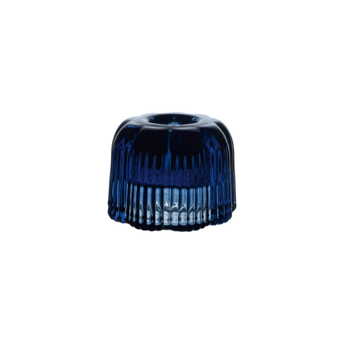 2IN1-KERZENSTÄNDER Fleur blau ø 6,3 cm - Blau, Glas (6.3/4.5/6.3cm) - Villeroy & Boch