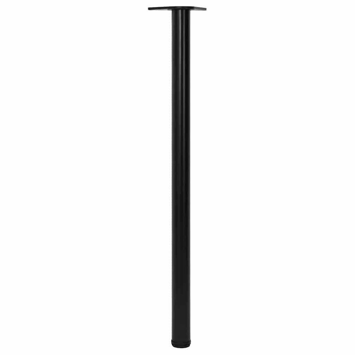 TISCHBEINE Liegen Füße 110 cm Schwarz Eisen - Schwarz, Metall (6/110/6cm) - vidaXL