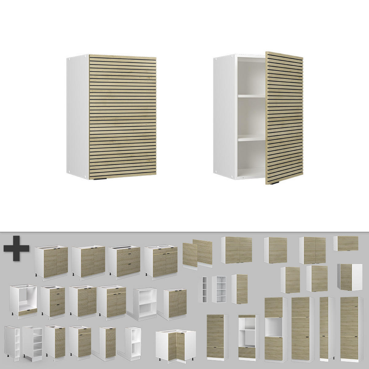 VĚŠÁK NA STĚNU Fame-Line Dubový panel - bílá/barva dubu, kompozitní dřevo (45/72/34.1cm) - Vicco