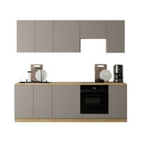 KÜCHENZEILE – Küchenblock 240 cm VELORA – KU-S46 – Beige - Beige, Holzwerkstoff (240/214/52cm) - hi-markt