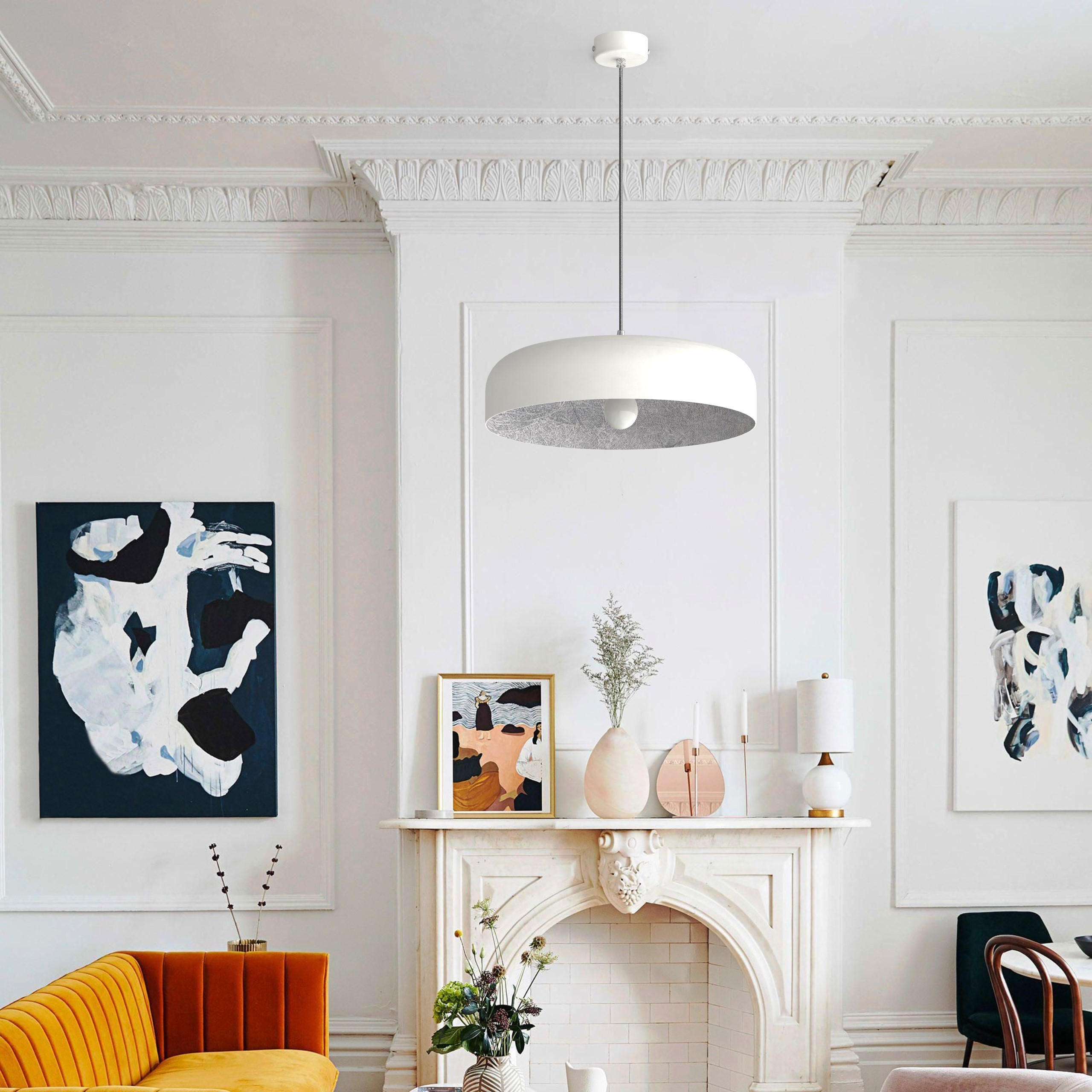 HÄNGELEUCHTE - Weiß, Metall (40/40/12cm) - Lumicom