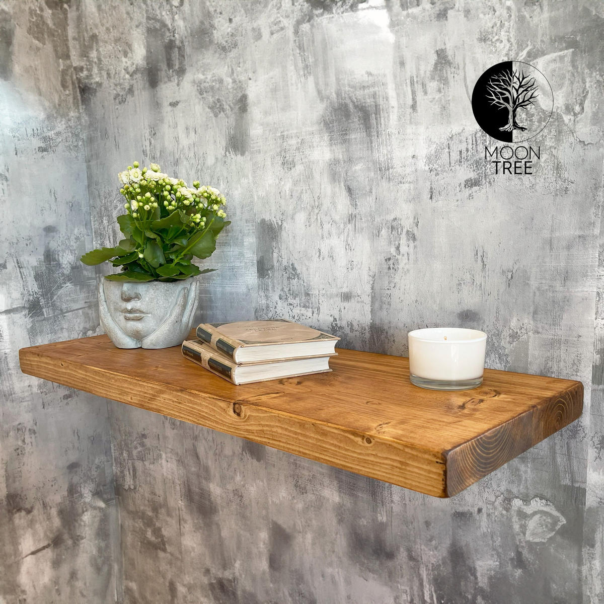 WANDREGAL rustikales 30/4,4/120 cm Nussbaum - Rotbraun, Holz (120/4.4/30cm)