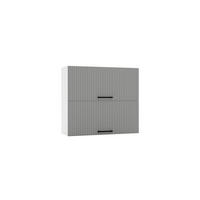 HÄNGESCHRANK W80GRF/2 - KENDRO - Funktionales Design Konzept - Weiß/Grau, Holz/Metall (80/72/30cm) - ROYAL24_MARKT