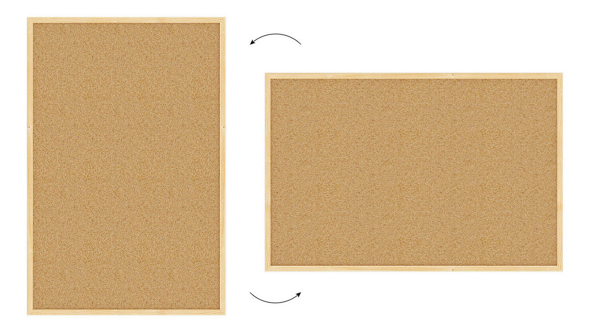 PINNWAND mit Naturholzrahmen 90x60cm - Braun, Holz (90/60/1.5cm) - ALLboards