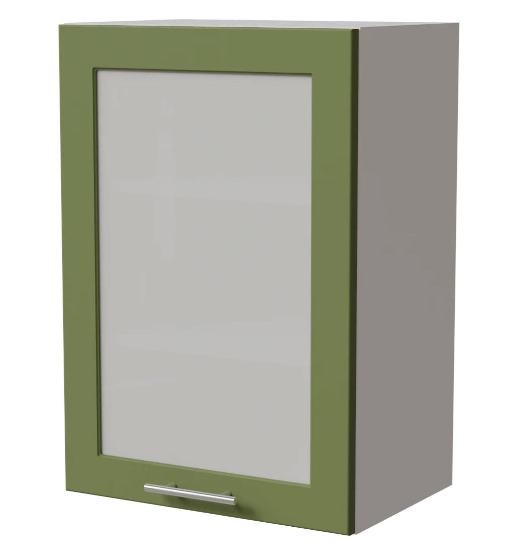 KÜCHENHÄNGESCHRANK Brerra W2S/50 Weiß / RAL 6025 farngrün Matt 50 / 32,5 / 72cm - Weiß/Grün, Holz/Holzwerkstoff (50/72/32.5cm) - Feldmann-Wohnen