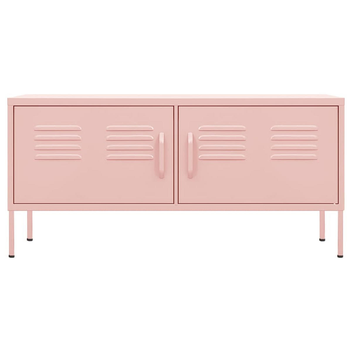 LOWBOARD mit 2 Türen 105/35/50 cm aus Stahl in Rosa - Pink, Metall (105/50/35cm) - vidaXL