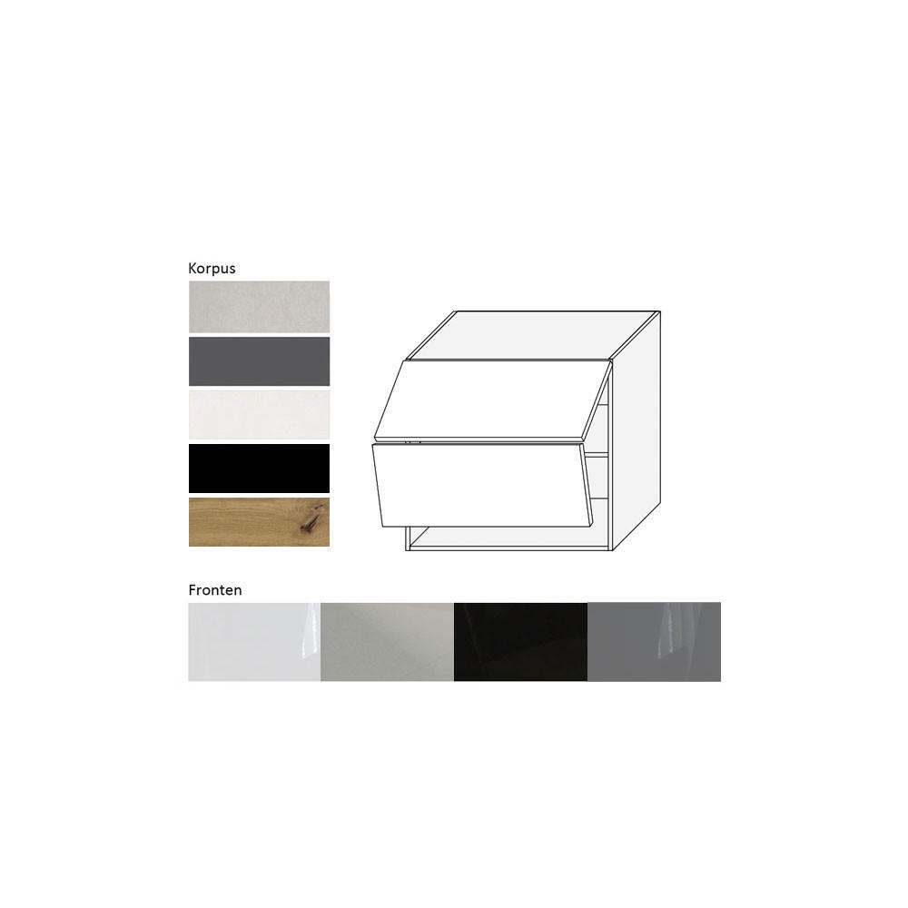 Thumbnail - Feldmann-Wohnen Küchenhängeschrank, Grau, Dunkelgrau, Holz, 1 Fächer, 80x72x32.5 cm, Küchen, Küchenmöbel, Küchenschränke...