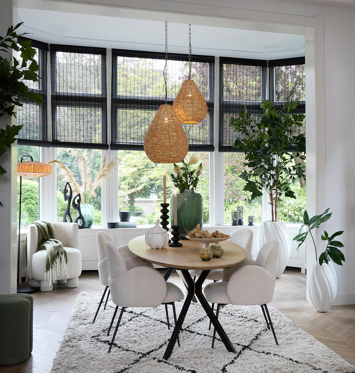 HÄNGELAMPE Kabinda Braun Ø40/51 cm - Hellbraun, Metall (40/40/51cm) - Light & Living