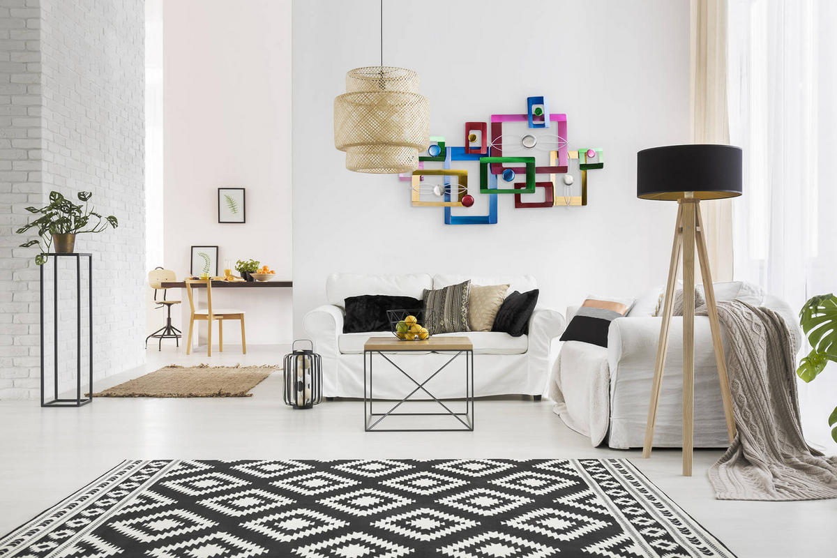 WANDDEKO Bunt 115/71 cm - Multicolor, Metall (3.1/71/8cm) - KUNSTLOFT