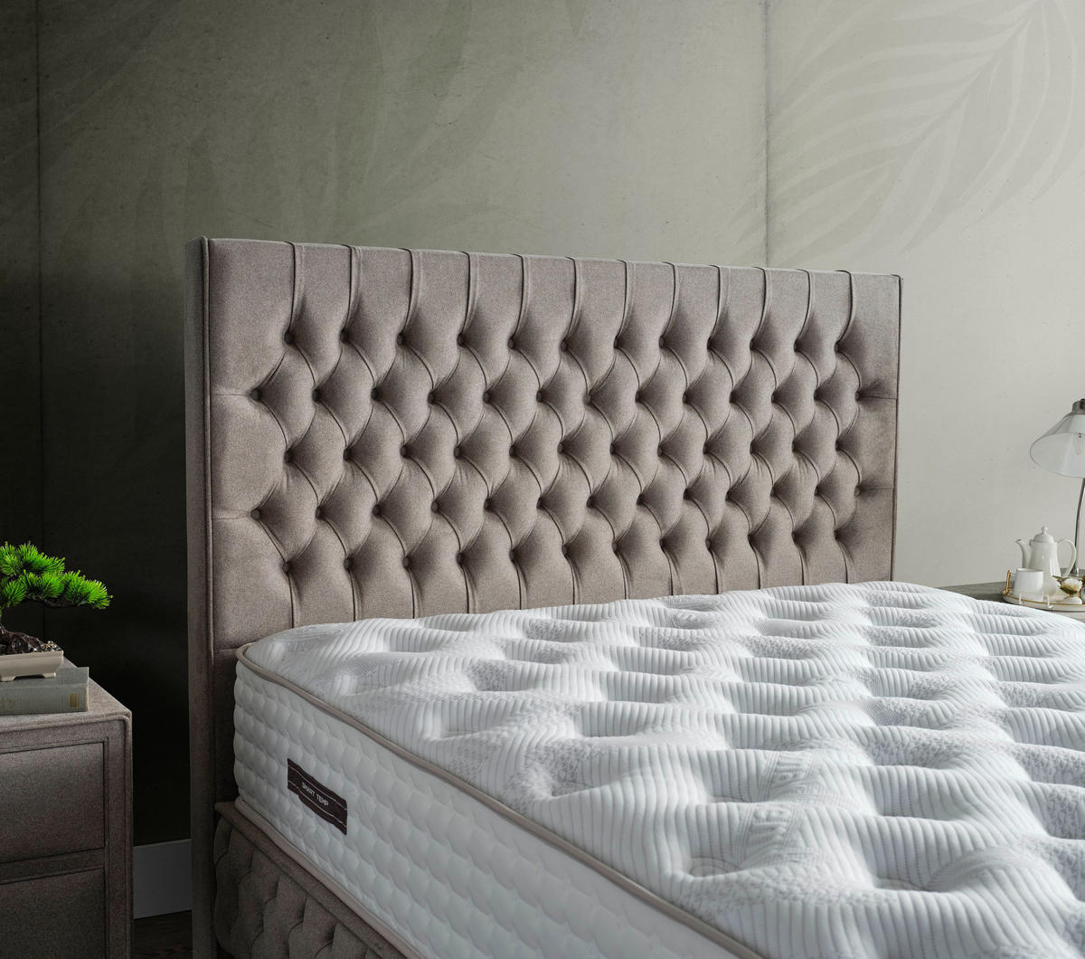 POLSTERBETT-SET Fashion 140x200 Hellbraun - Bett inkl. Matratze - Hellbraun, Metall (140/200cm) - Villa Möbel