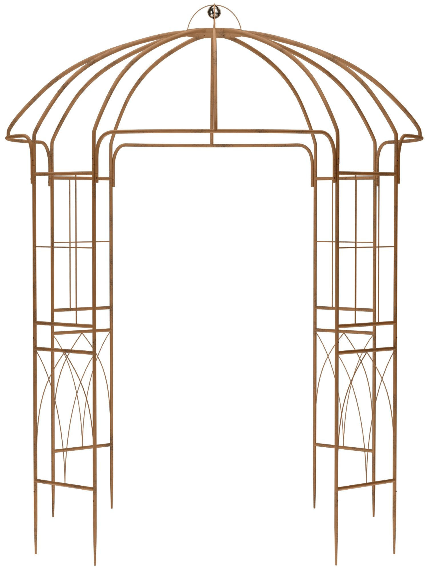 PAVILLON 200/200/270 cm Metall Braun - Braun, Metall (200/270/200cm) - CLP