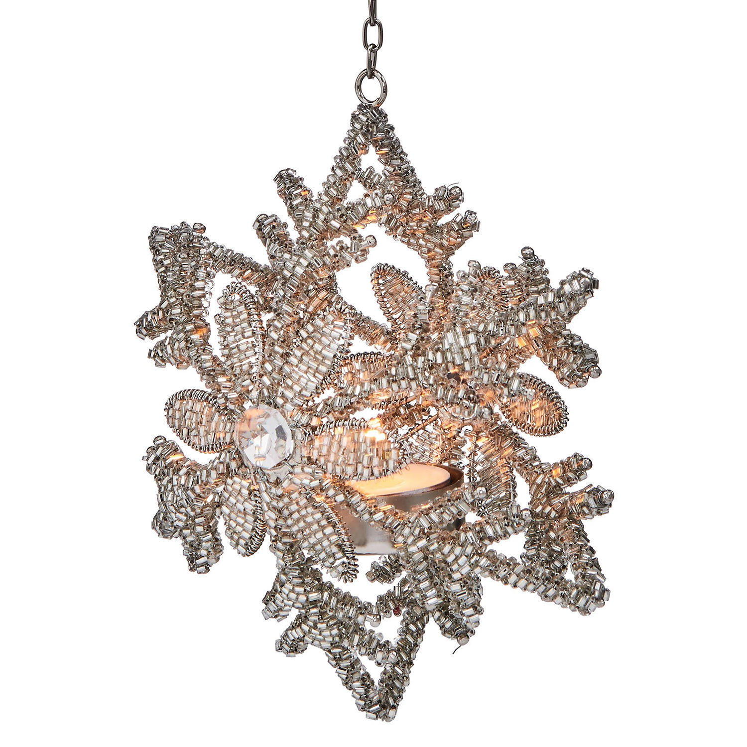 TEELICHTHALTER Royal Heights - Silberfarben, Glas (15cm) - Butlers