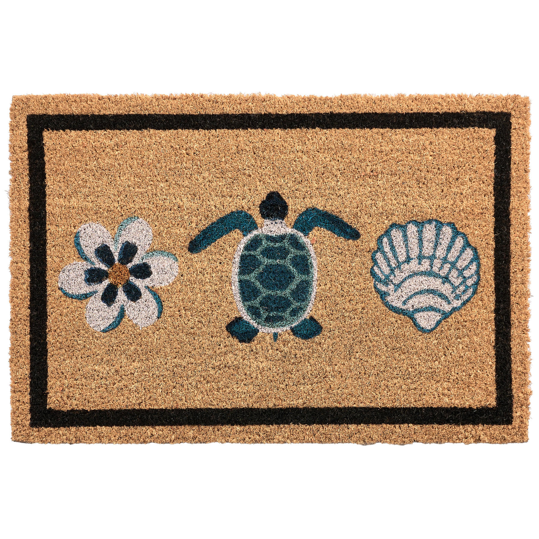 FUSSMATTE Naturfarben 40/60 cm Kokosfasern Panabo - Naturfarben, Textil (40/60cm) - Beliani