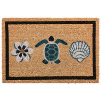 FUSSMATTE Naturfarben 40/60 cm Kokosfasern Panabo - Naturfarben, Textil (40/60cm) - Beliani