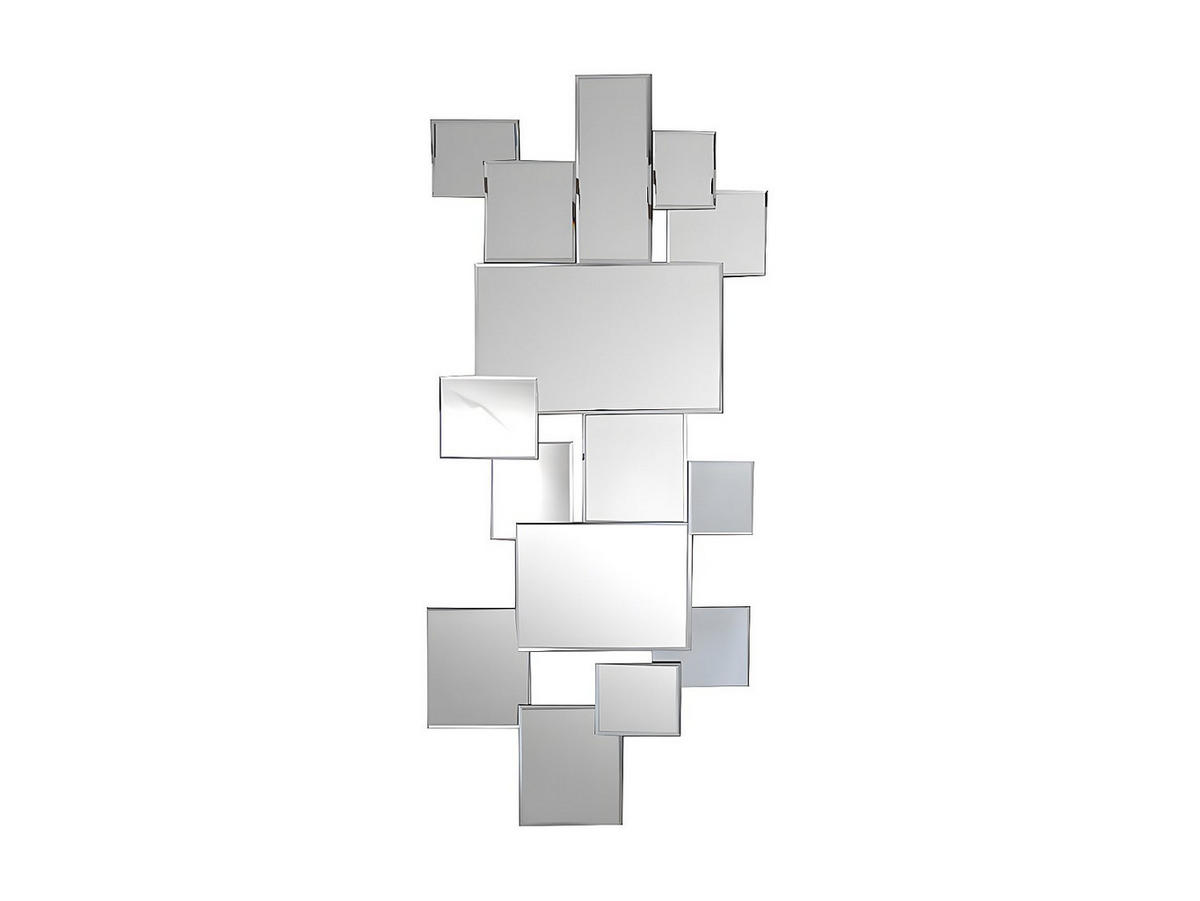 WANDSPIEGEL geometrisches Design - 120 x 53 cm - AROL - Silberfarben, Metall (53/120/2cm) - Vente-Unique