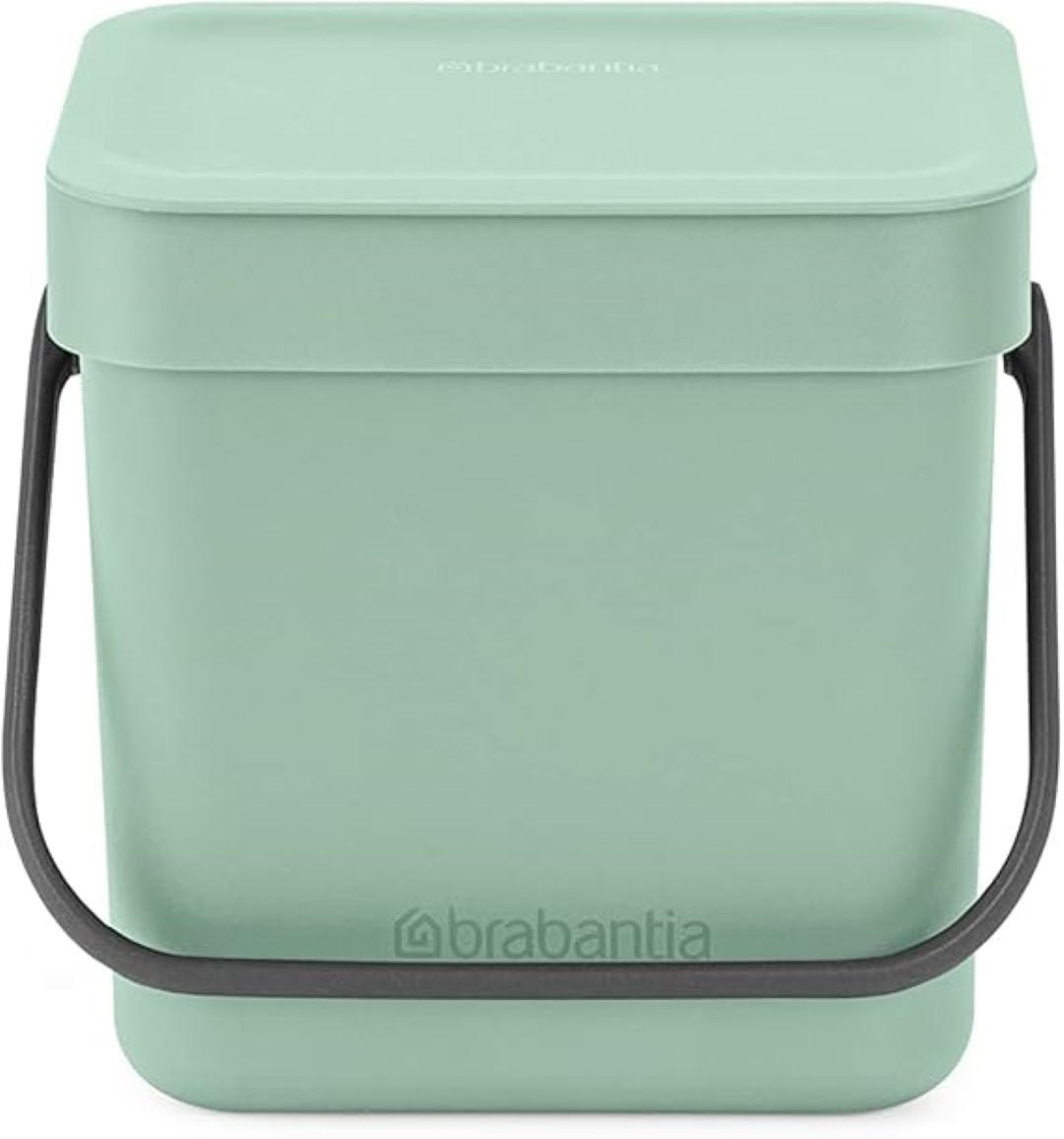 MÜLLEIMER Mit Stay Open Deckel 3 Liter 17,4 x 18,8 x 13,9 cm Kunststoff Jade - Grün, Kunststoff (18.8/17.4/13.9cm) - PROREGAL