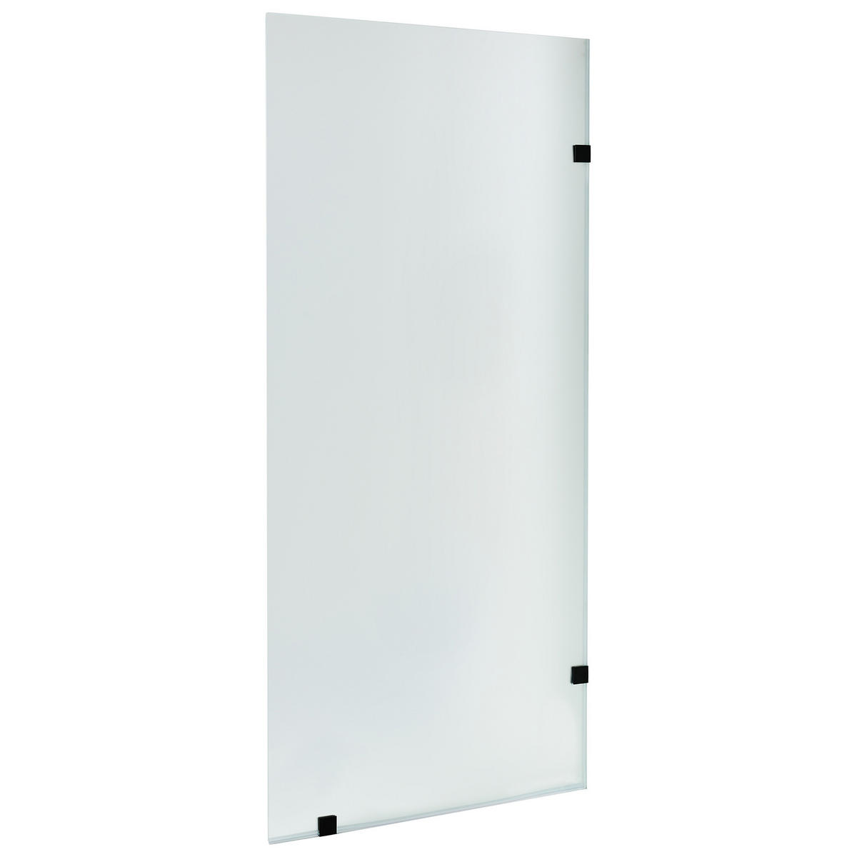 SPRCHOVÁ ZÁSTĚNA 90/195 cm Průhledná Icalma - černá/průhledná, sklo (90/195cm) - Beliani