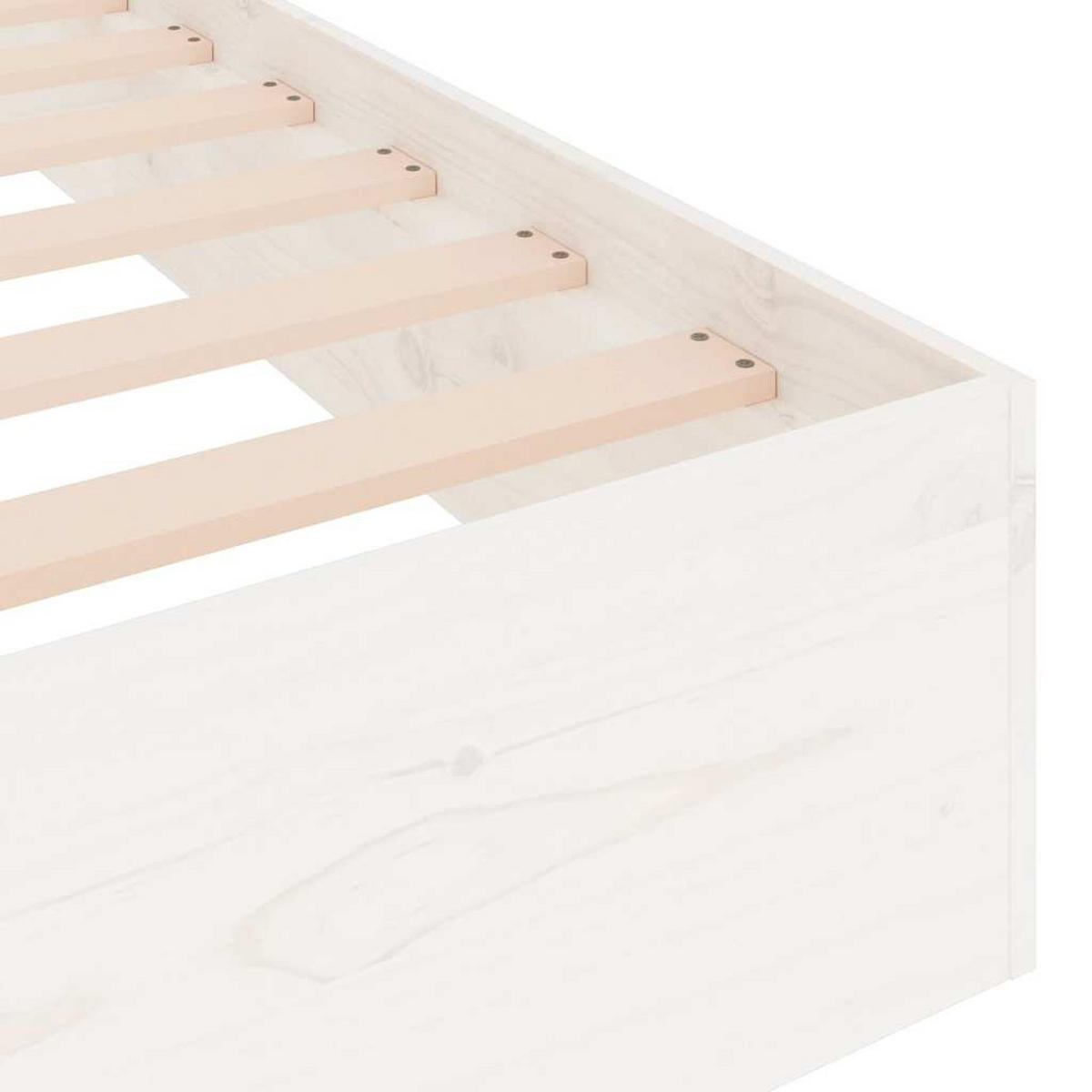MASSIVHOLZBETT Weiss 120/200 Cm - Weiß, Naturmaterialien (120/200cm) - vidaXL