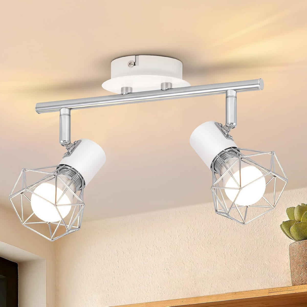 STRAHLER Gerechtigkeit 2-flammig 28/20/9.5cm - Weiß, Metall (28/20/9.5cm) - ZMH