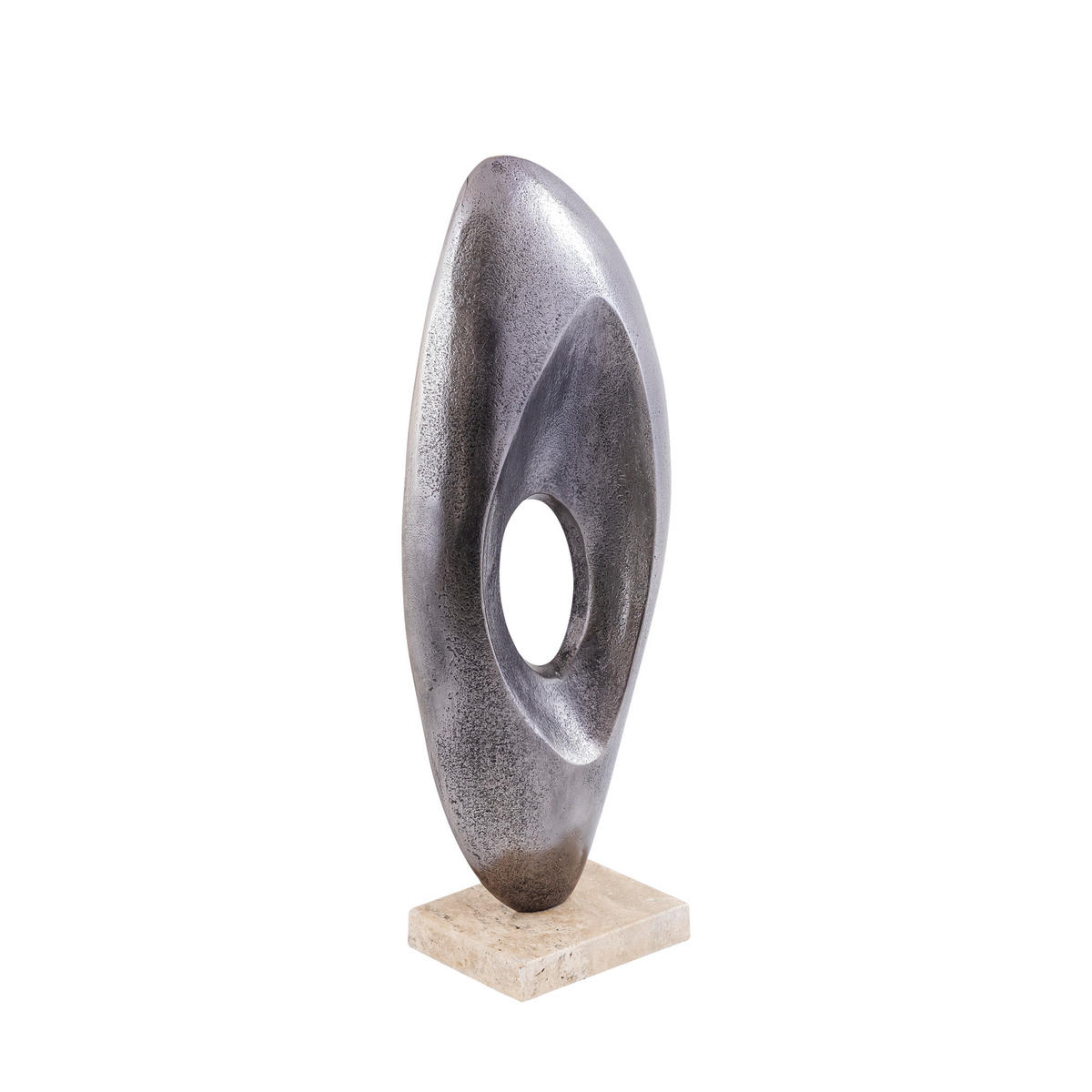 SKULPTUR Kellaine Silber 19/10/46cm - Silberfarben, Metall (10/46/19cm) - PTMD Collection