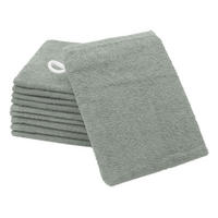WASCHHANDSCHUH, 10er-Set, 16x21 cm, 100% Baumwolle, Grau - Hellgrau, Textil (16/21cm) - Zollner