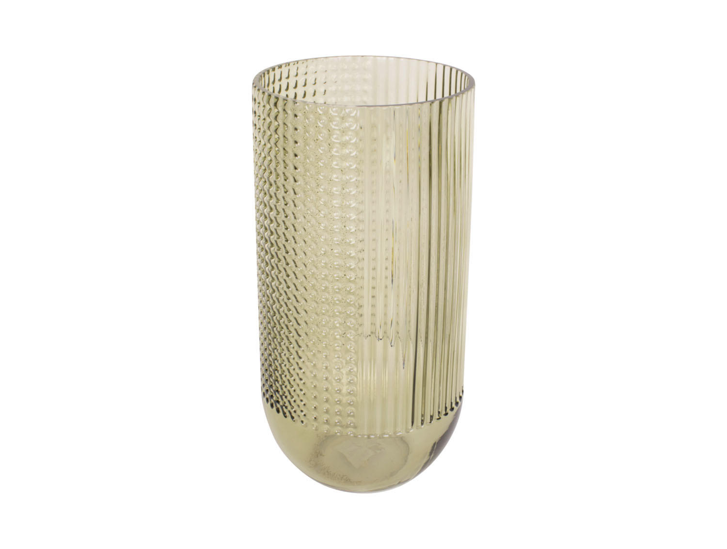 VASE Attract 15/15/30 cm - Grün, Glas (15/30cm) - Present Time