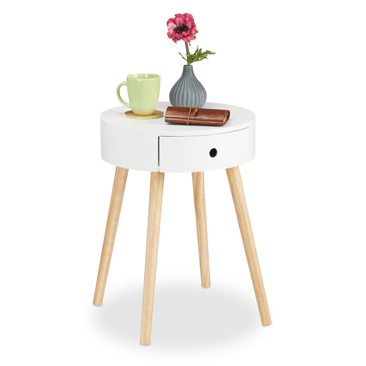BEISTELLTISCH - Multicolor, Holz/Holzwerkstoff (40/40/52cm) - Relaxdays