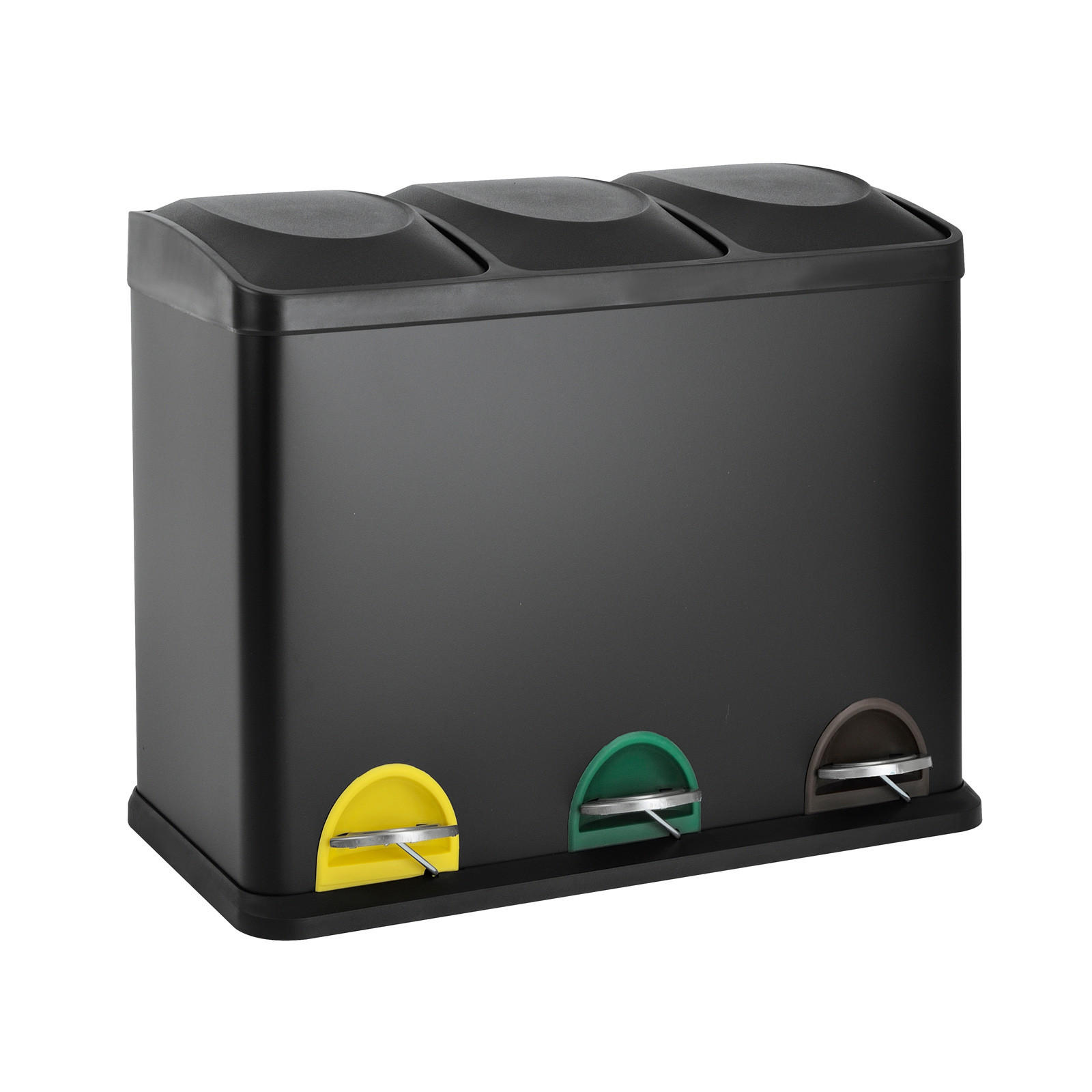 MÜLLEIMER TC3X15 - Schwarz, Metall (60/48/33cm) - SVITA