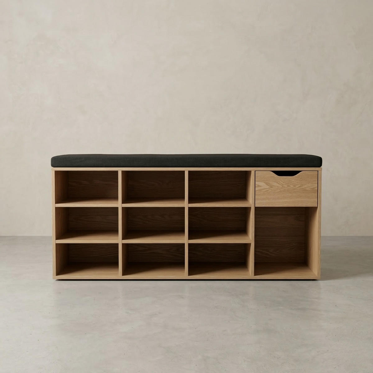SCHUHSCHRANK Kado 104/50/30 cm Sitzbank - Braun, Holzwerkstoff (104/50/30cm) - BOXIMO