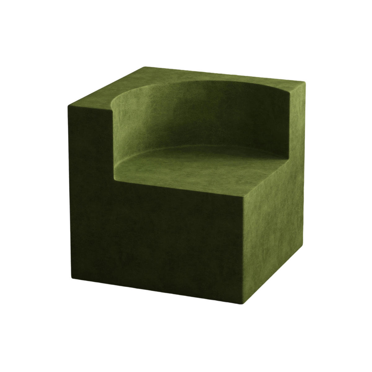 SOFA Modulares Sofa Samt grün - Grün, Textil (70/68/70cm) - Vercart